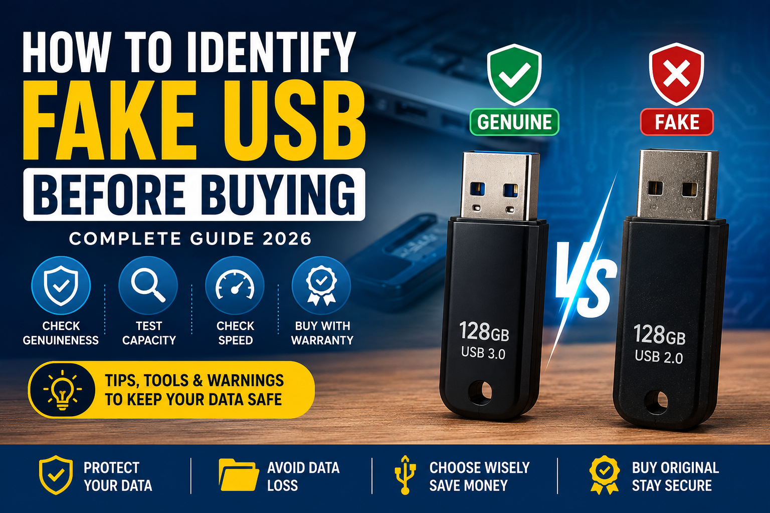 How to Identify a Fake USB Flash Drive Before Buying (Complete Guide 2026)