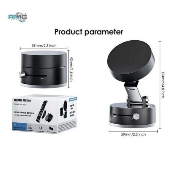 Magnetic Suction Phone Holder – Foldable & Adjustable 360° Magnetic Mount for Car, Bathroom, Kitchen, Gym & Office